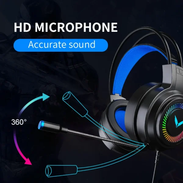 7.1 Virtual Surround Gaming Headset with LED Light