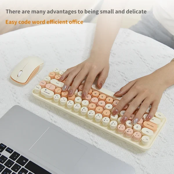 Retro Typewriter Wireless Keyboard & Mouse Set