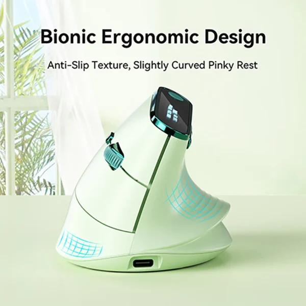 Vertical Ergonomic Mouse with Display (16000 DPI)