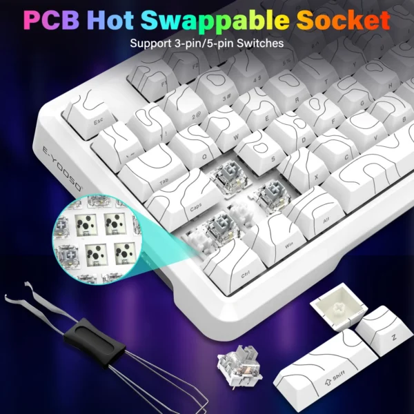 75% Tri-Mode Hot-Swap Mechanical Keyboard