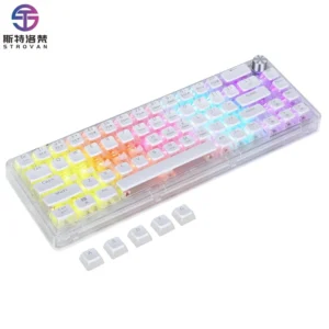 68-Key Transparent RGB Mechanical Keyboard