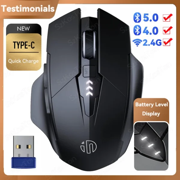 Silent Rechargeable Dual-Mode Wireless Mouse