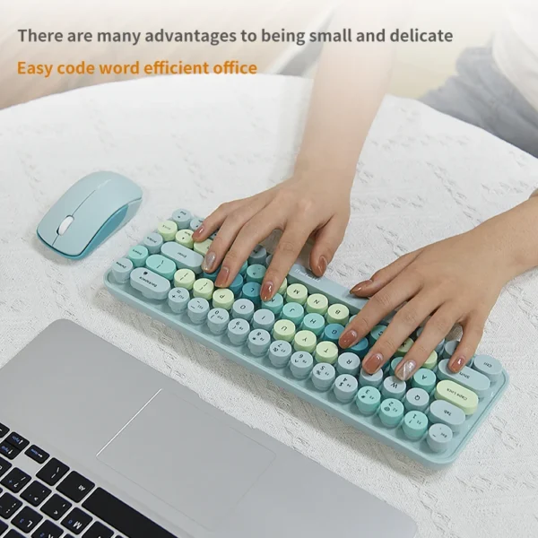 Retro Typewriter Wireless Keyboard & Mouse Set