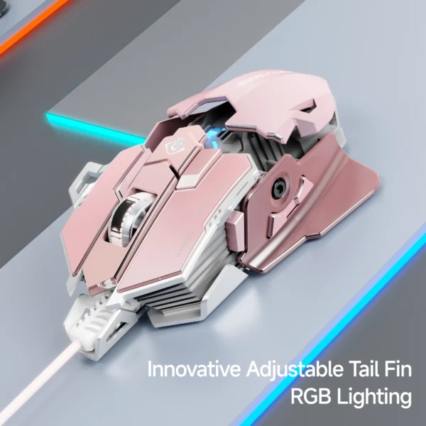 Wired Gaming Mouse with LED Backlight & Silent Option
