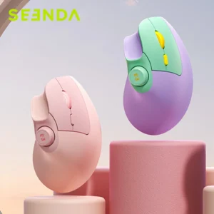 Vertical Wireless Mouse with Volume Knob