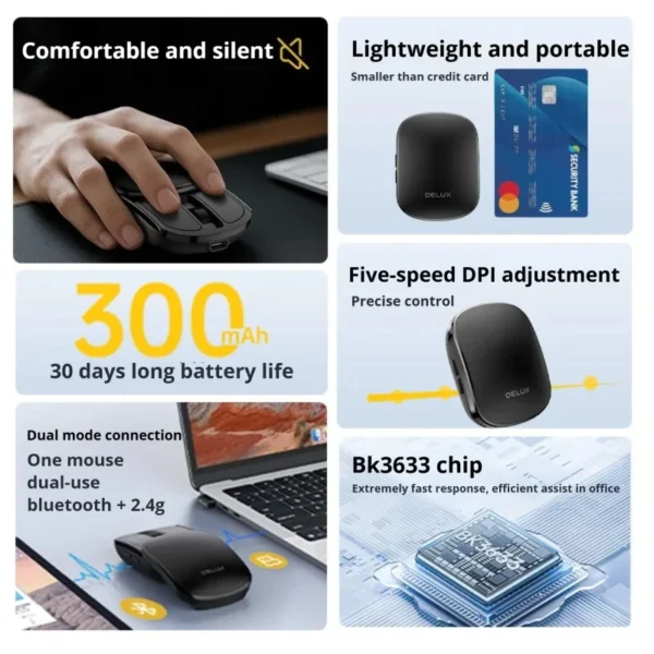 Foldable Pocket Wireless Mouse (55g)