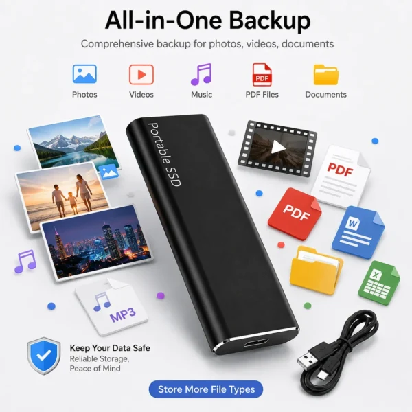 Slim Portable SSD 1TB USB-C