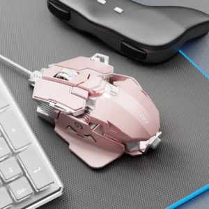 Wired Gaming Mouse with LED Backlight & Silent Option