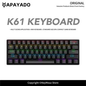 60% Compact Mechanical Keyboard with RGB (61 Keys)