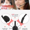 USB Wired Office Headset with Noise-Cancelling Mic